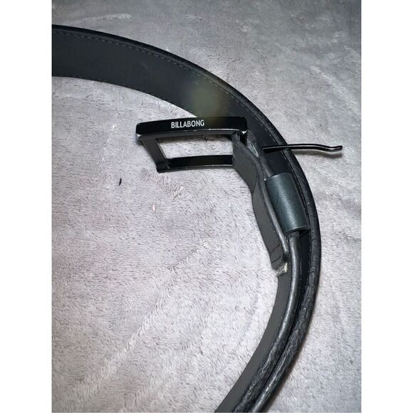 Men’s Billabong Black Leather Belt 4’ - Picture 4 of 8